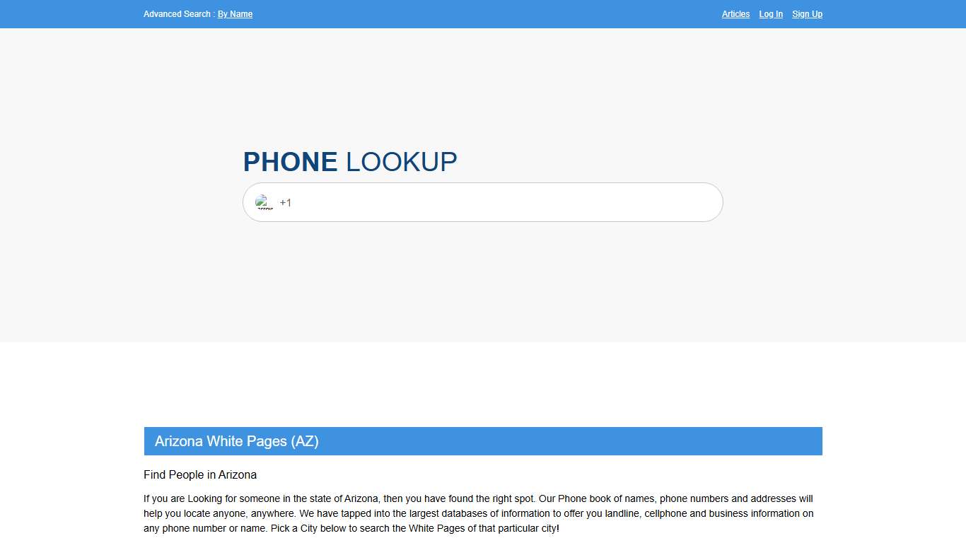 Arizona White Pages - AZ Phone Directory Lookup